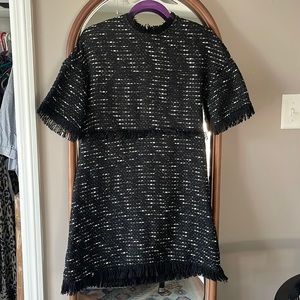 Zara Tweed Dress with fringe